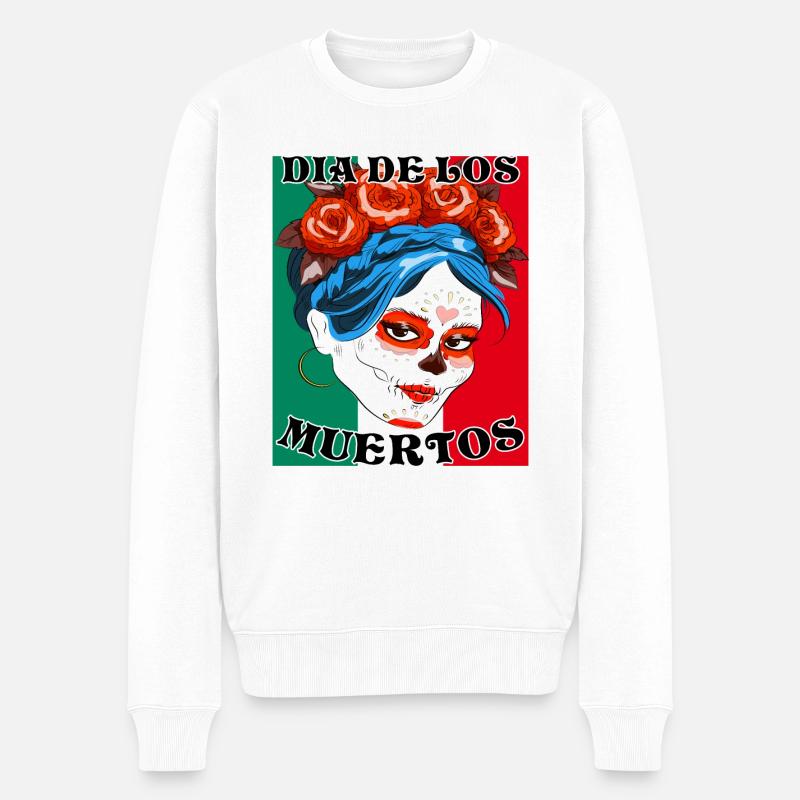 DIA DE LOS MUERTOS - Pull Premium bio Homme - blanc