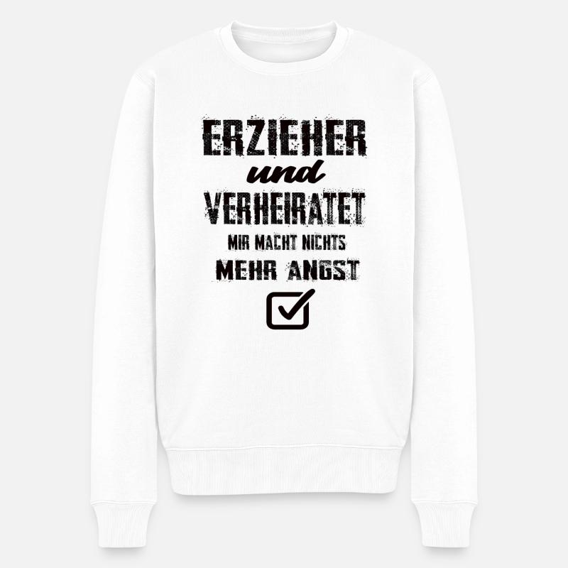 Erzieher - Männer Premium Bio Pullover - Weiß