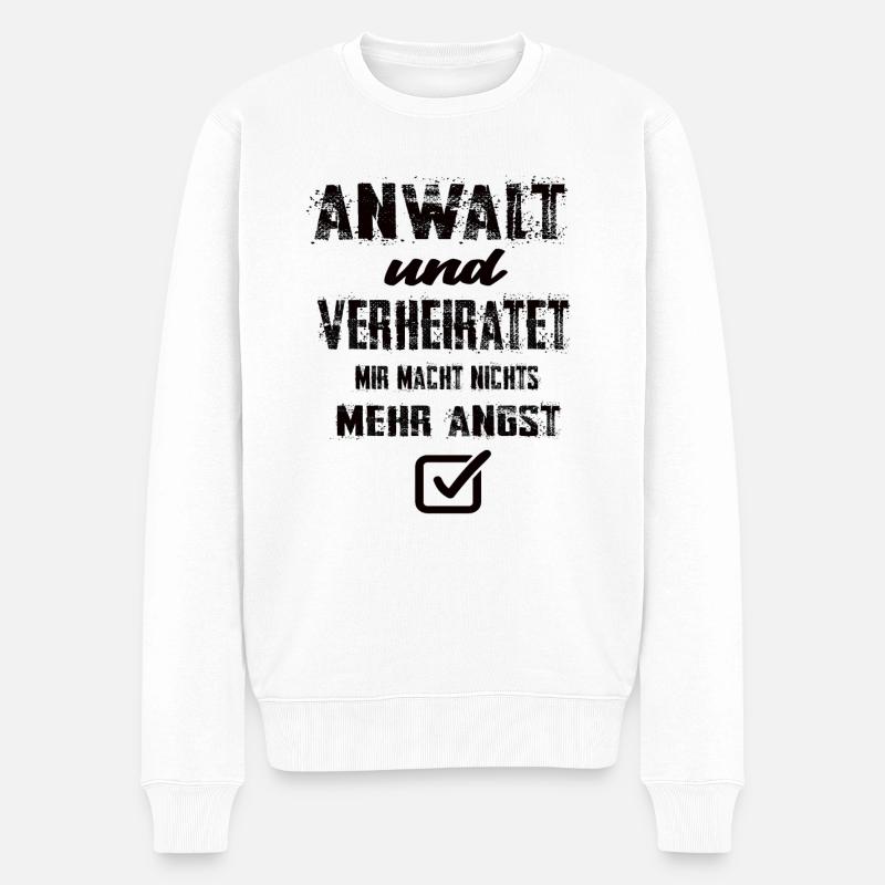 Anwalt - Männer Premium Bio Pullover - Weiß