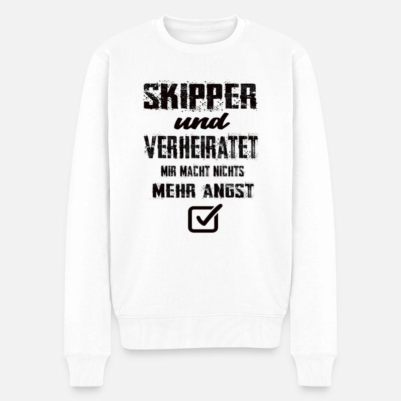 Skipper - Männer Premium Bio Pullover - Weiß