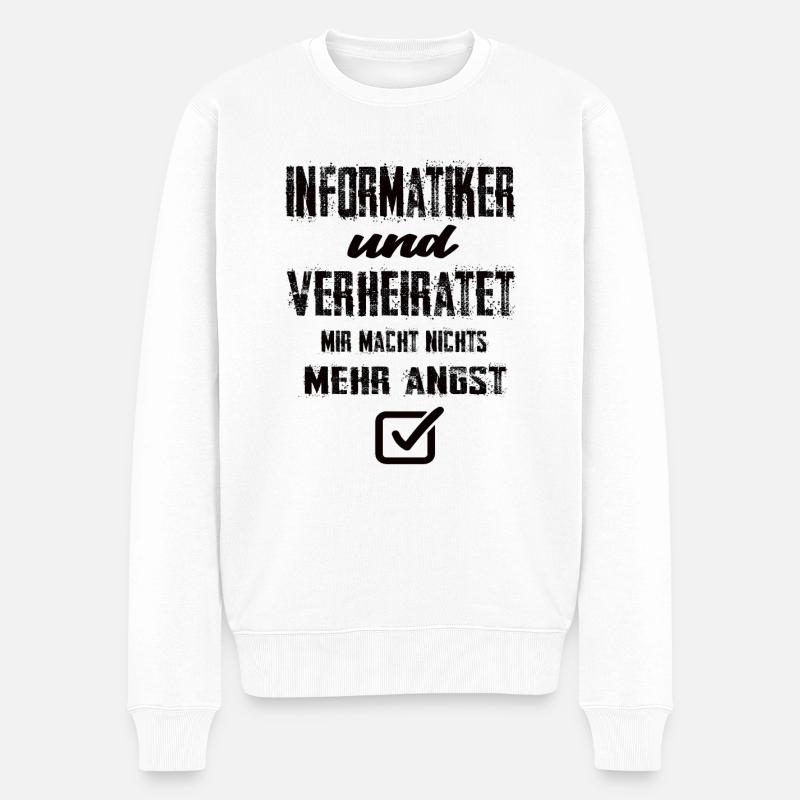 Informatiker - Männer Premium Bio Pullover - Weiß