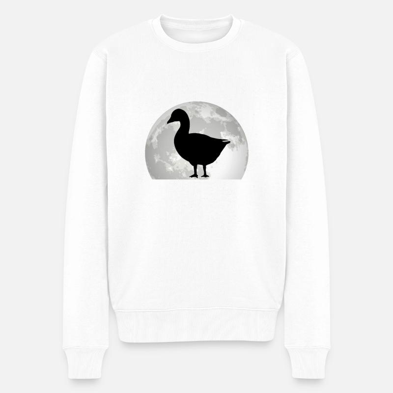Gänse Mond Gänsezüchter Gans - Männer Premium Bio Pullover - Weiß