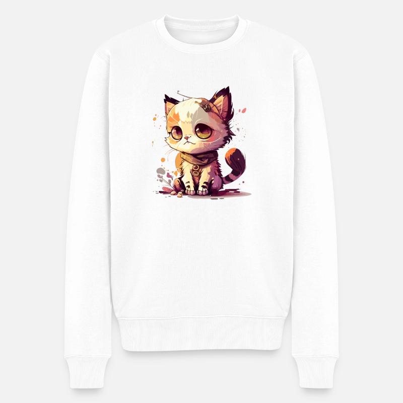 Chat - Pull Premium bio Homme - blanc