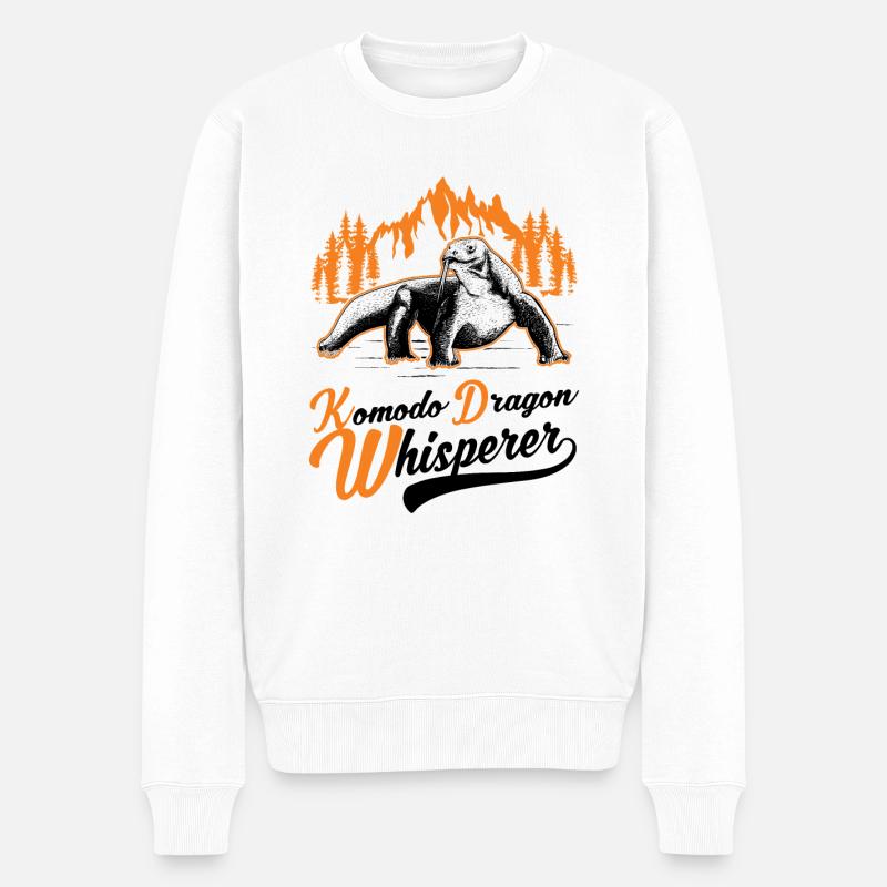 Komodowaran Flüsterer Komodo Dragon Whisperer - Pull Premium bio Homme - blanc