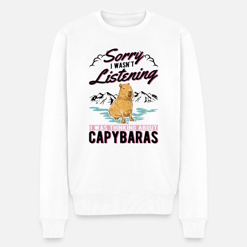 Capybara Gift Capibara capybara - Men's Premium Organic Jumper - white