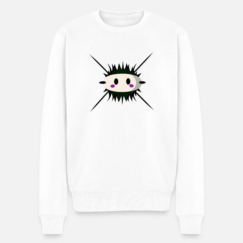 Oursin à épines Kawaii - Pull Premium bio Homme - blanc