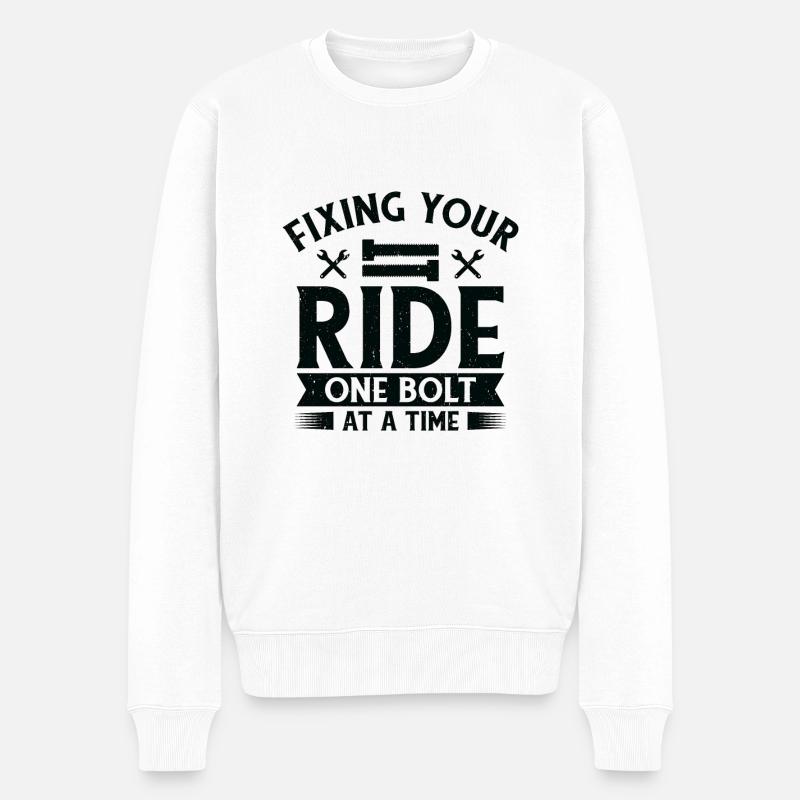 Automechaniker Auto-Motor-Reparatur - Männer Premium Bio Pullover - Weiß