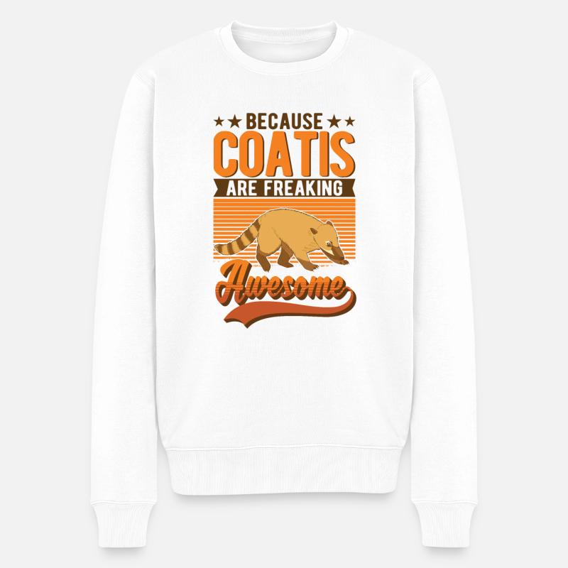 Coati Cadeau Proboscis Coati - Pull Premium bio Homme - blanc