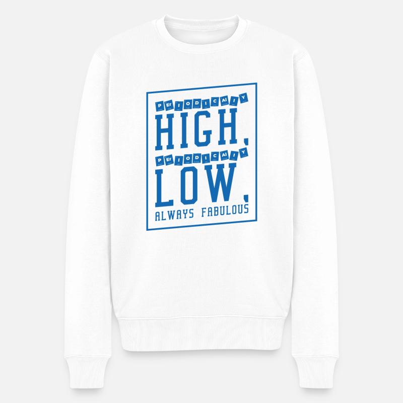 Diabetische Bauchspeicheldrüse - Männer Premium Bio Pullover - Weiß