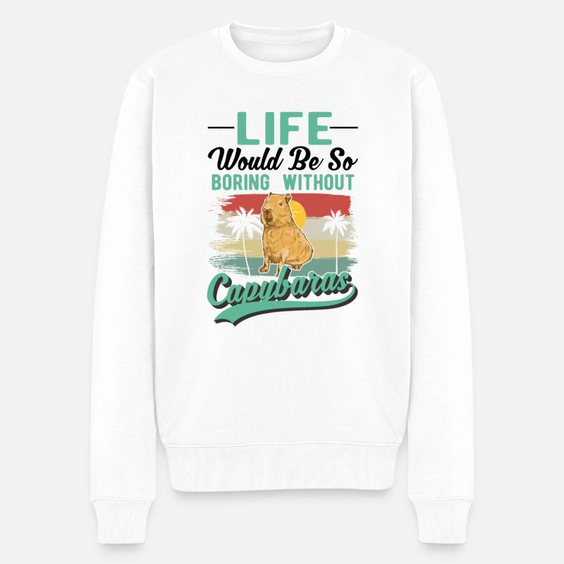Capybara Cadeau Capibara Capybara - Pull Premium bio Homme - blanc