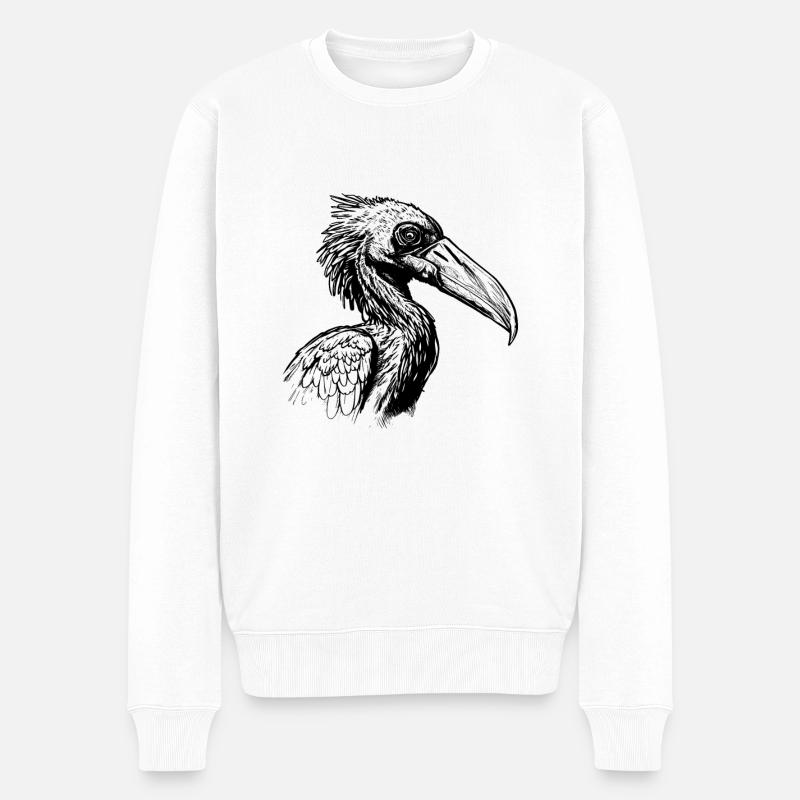 Schuhschnabel - Männer Premium Bio Pullover - Weiß