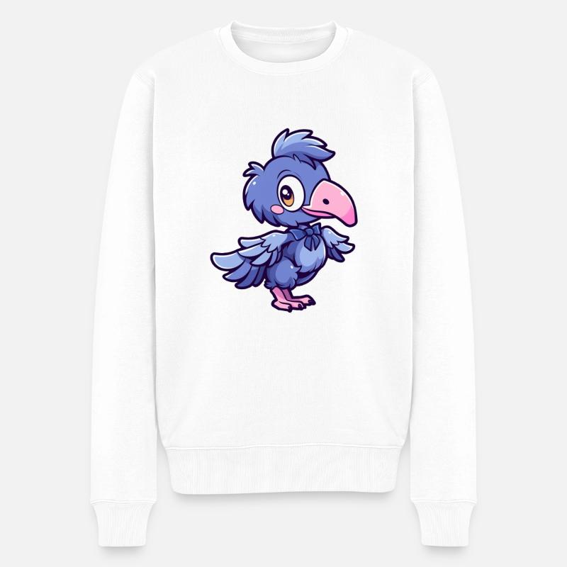 Schuhschnabel Tänzer - Männer Premium Bio Pullover - Weiß