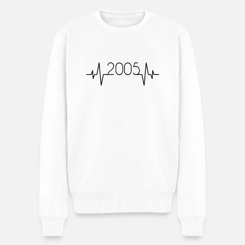 2005 Herzschlag - Männer Premium Bio Pullover - Weiß