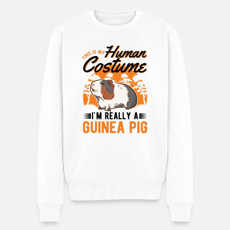 Costume de cochon d’Inde Halloween - Pull Premium bio Homme - blanc