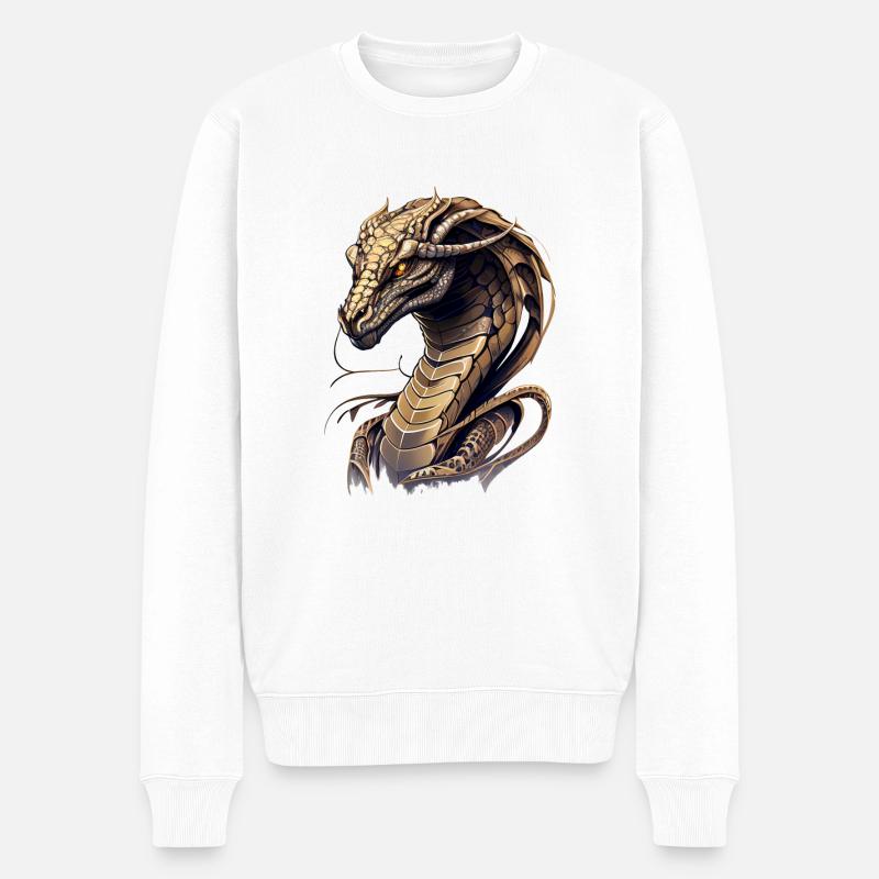 Königskobra - Männer Premium Bio Pullover - Weiß
