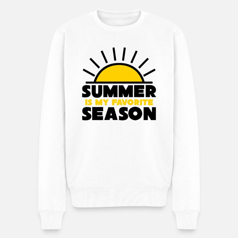 L’été est ma saison préférée - Pull Premium bio Homme - blanc