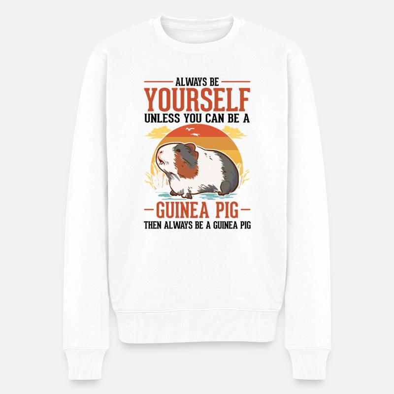 Cochon d’Inde Cadeau Cochon d’Inde - Pull Premium bio Homme - blanc