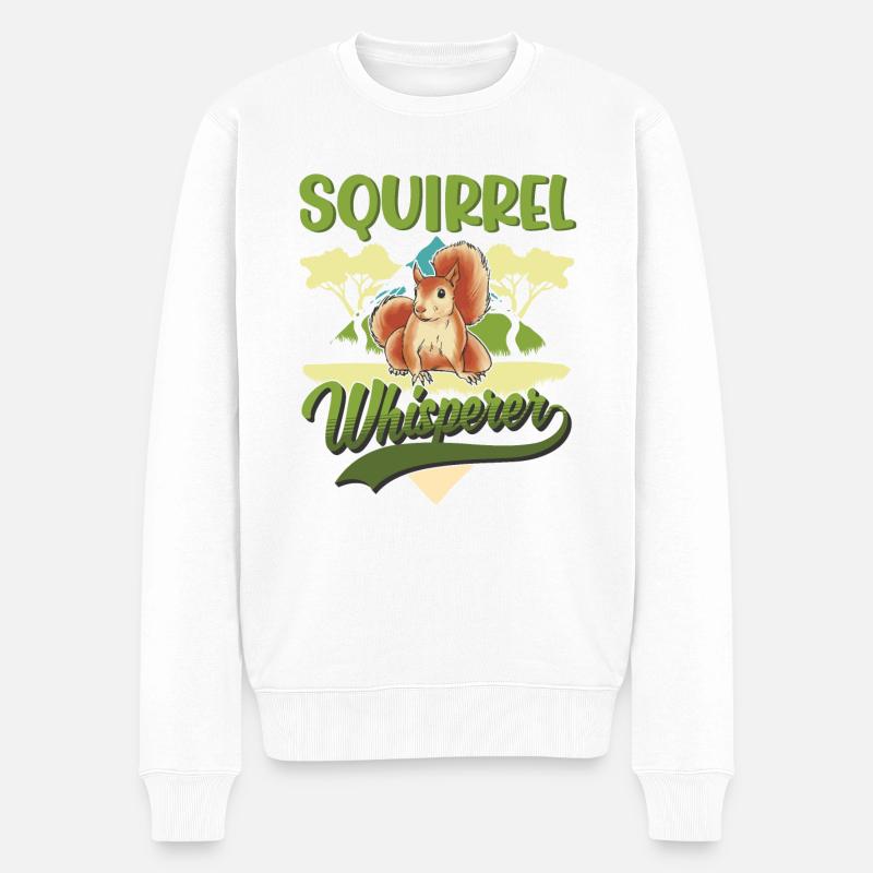 Écureuil Whisperer - Pull Premium bio Homme - blanc