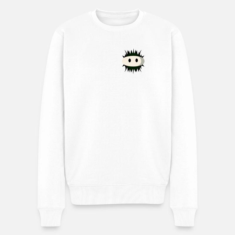 Kawaii Sea Urchin Pocket Design - Pull Premium bio Homme - blanc