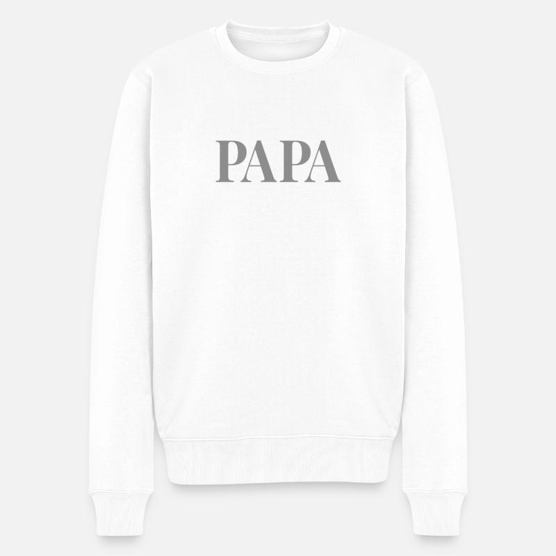 Papa - Pull Premium bio Homme - blanc