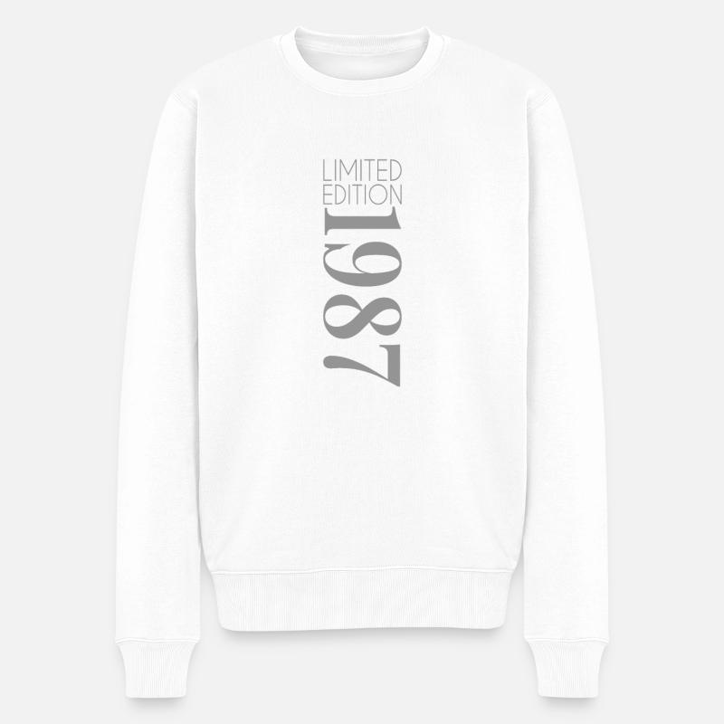 Limited Edition 1987 - Männer Premium Bio Pullover - Weiß