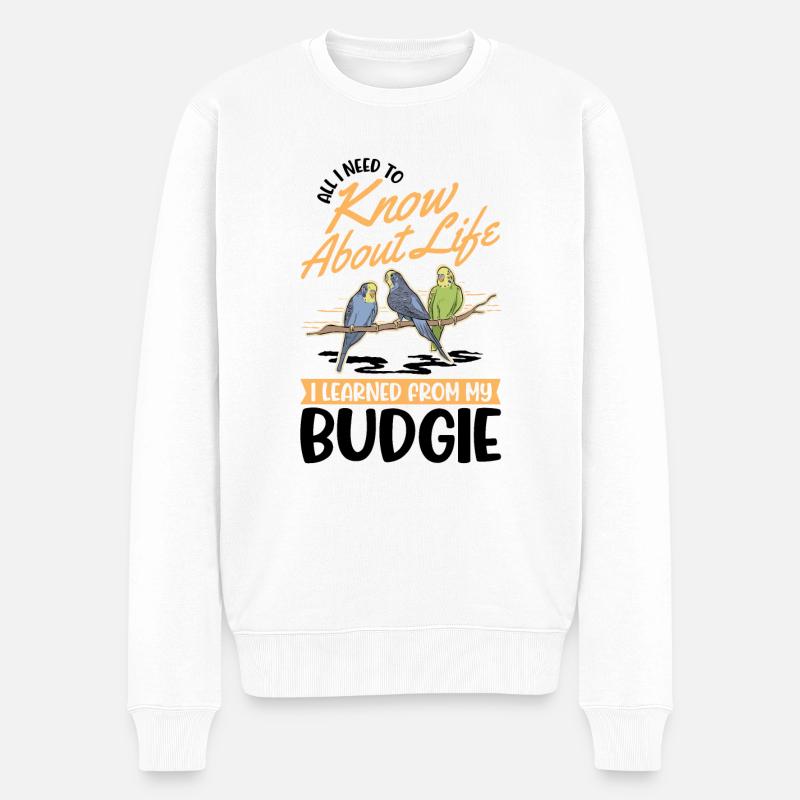 Perruche Welli - Pull Premium bio Homme - blanc