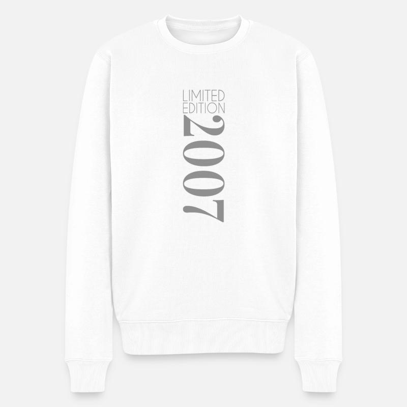 Limited Edition 2007 - Männer Premium Bio Pullover - Weiß