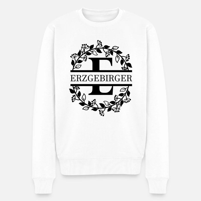 Erzgebirger Buchstabe - Männer Premium Bio Pullover - Weiß