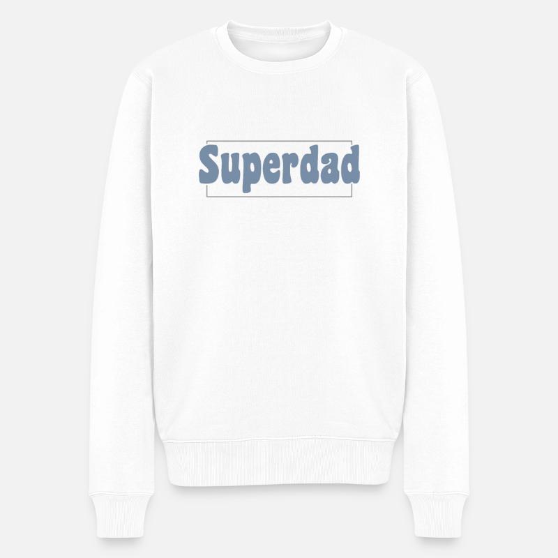 Superpapa - Pull Premium bio Homme - blanc