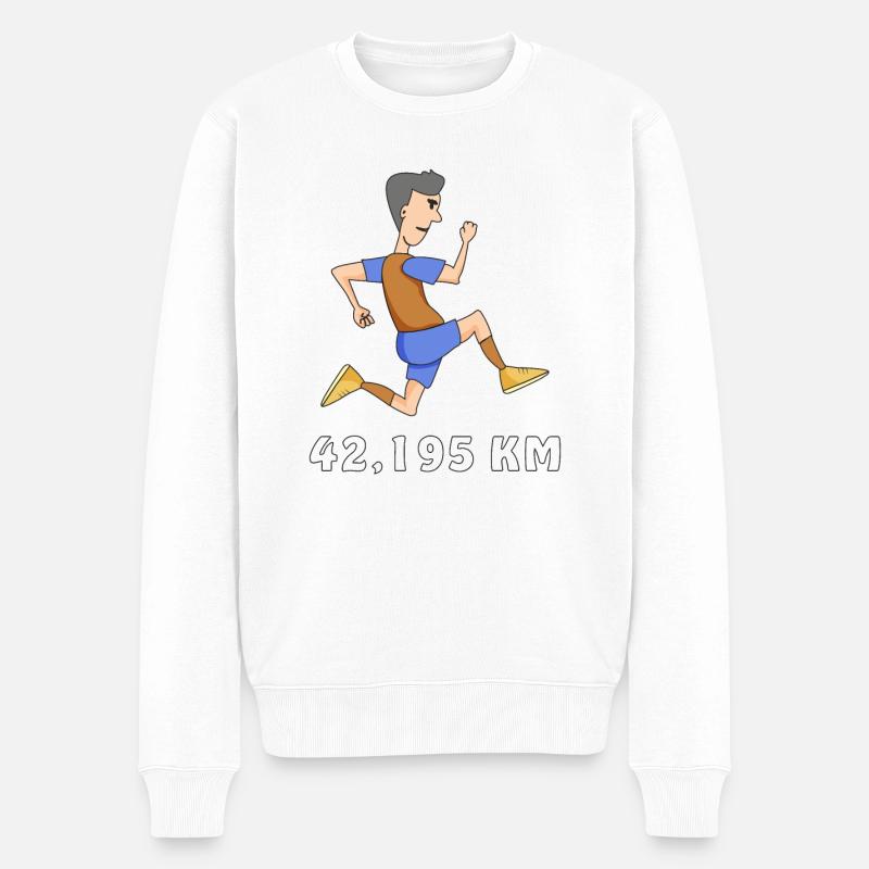 JOGGEN - Männer Premium Bio Pullover - Weiß