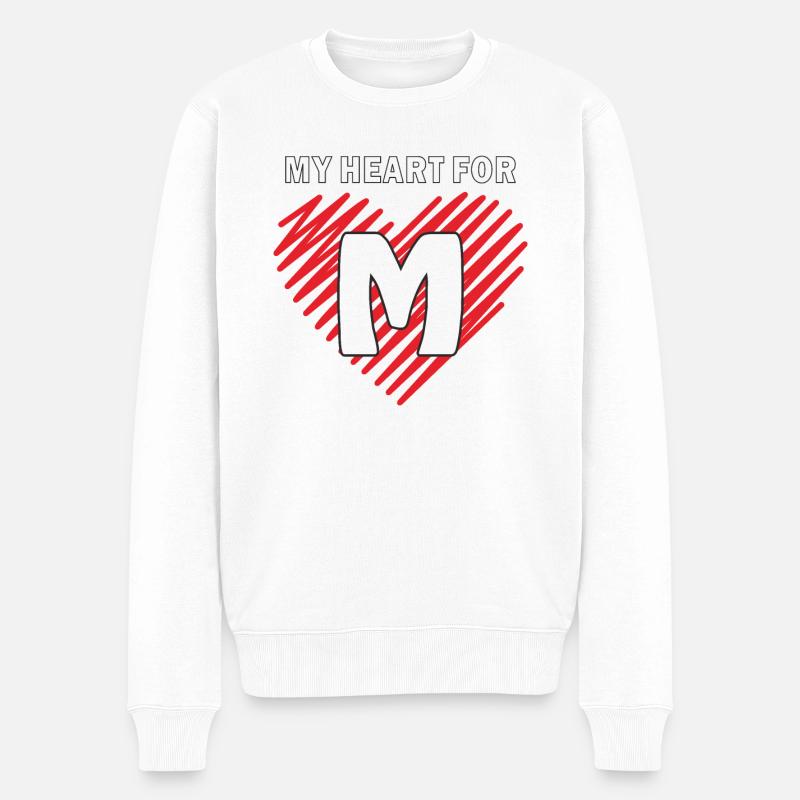 MON COEUR POUR M - Pull Premium bio Homme - blanc