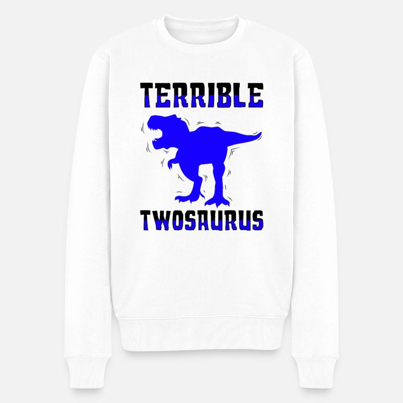 Terrifiant Twosaurus - Pull Premium bio Homme - blanc