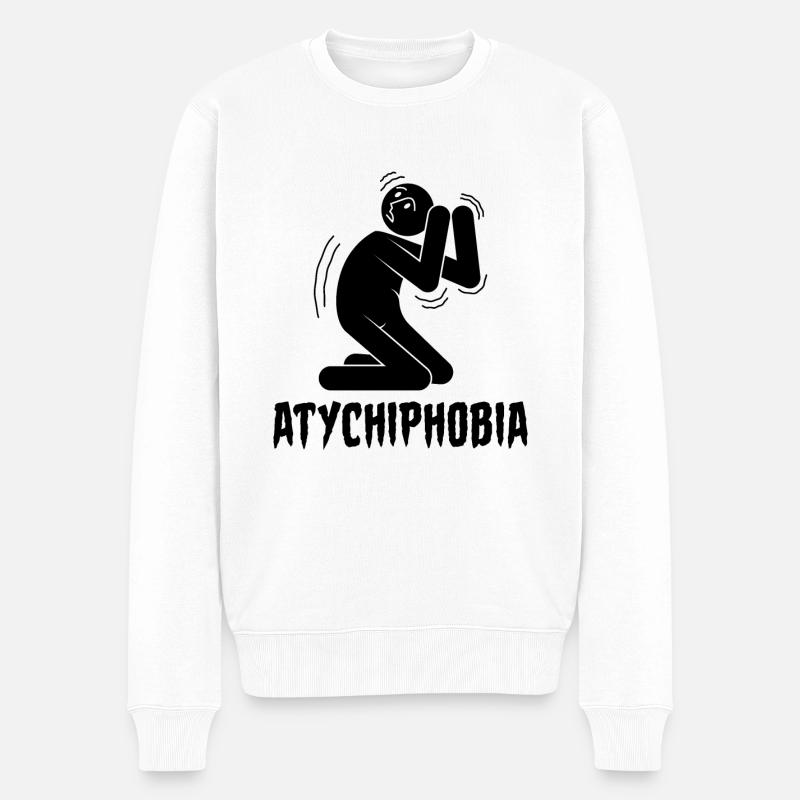 Atychiphobie Atychiphobie-Bewusstsein - Männer Premium Bio Pullover - Weiß