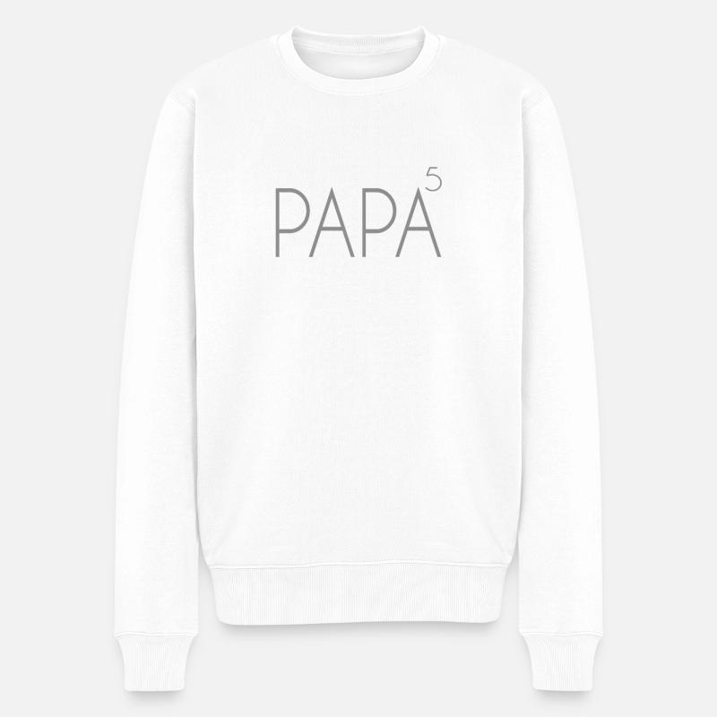 Père de 5 enfants - Pull Premium bio Homme - blanc