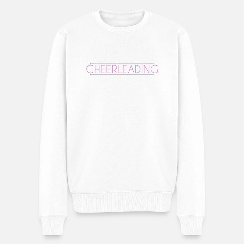 Cheerleading Schriftzug - Männer Premium Bio Pullover - Weiß
