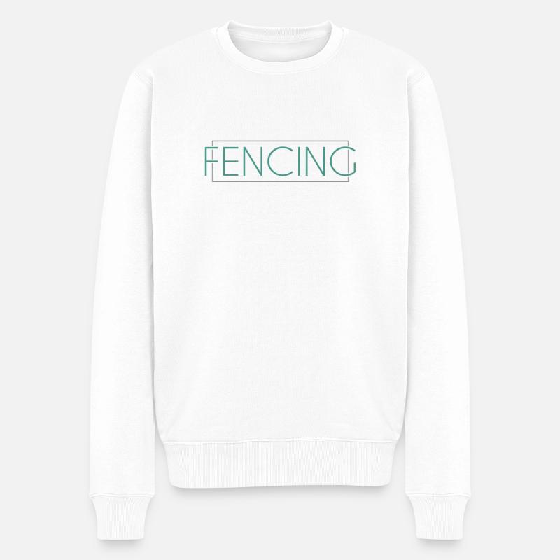 Lettrage d’escrime - Pull Premium bio Homme - blanc