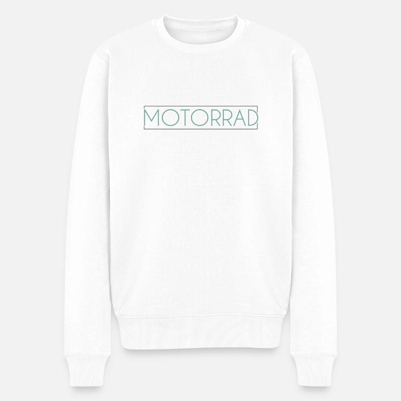 Motorrad Schriftzug - Männer Premium Bio Pullover - Weiß
