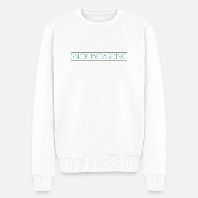 Lettrage snowboard - Pull Premium bio Homme - blanc