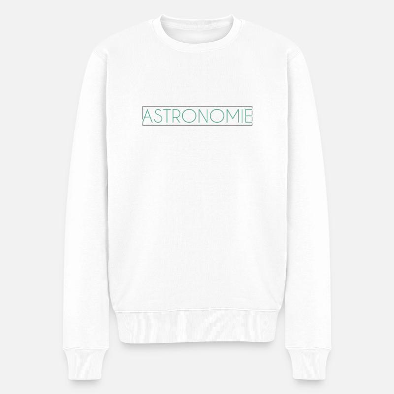 Astronomie Schriftzug - Männer Premium Bio Pullover - Weiß