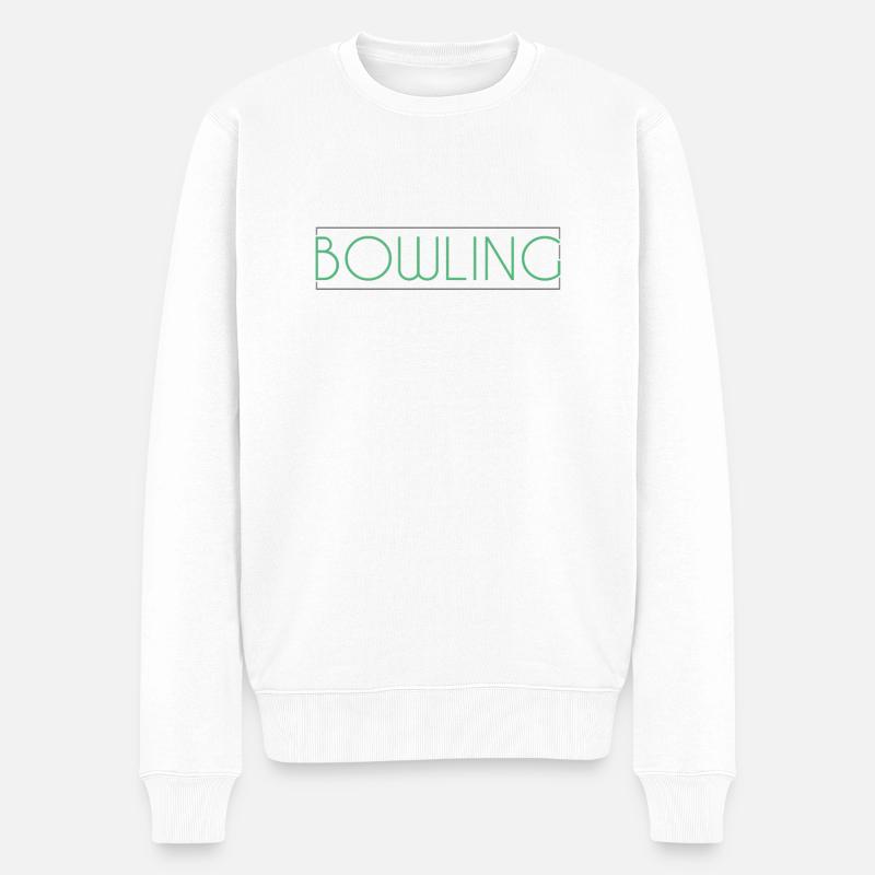 Lettrage de bowling - Pull Premium bio Homme - blanc