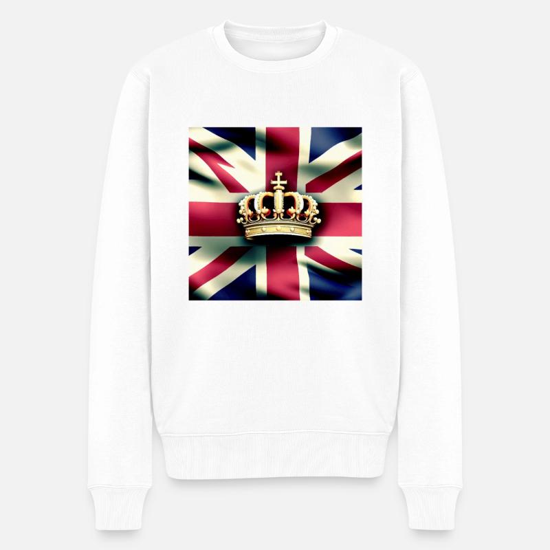 TSHIRT COURONNEMENT - Pull Premium bio Homme - blanc