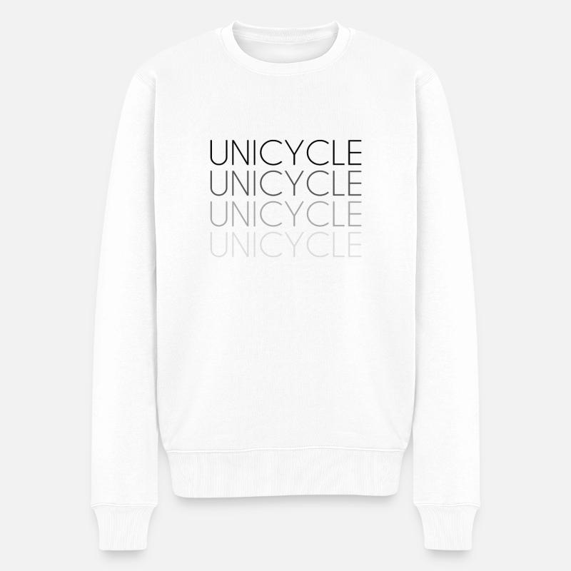 Einrad Schriftzug - Männer Premium Bio Pullover - Weiß