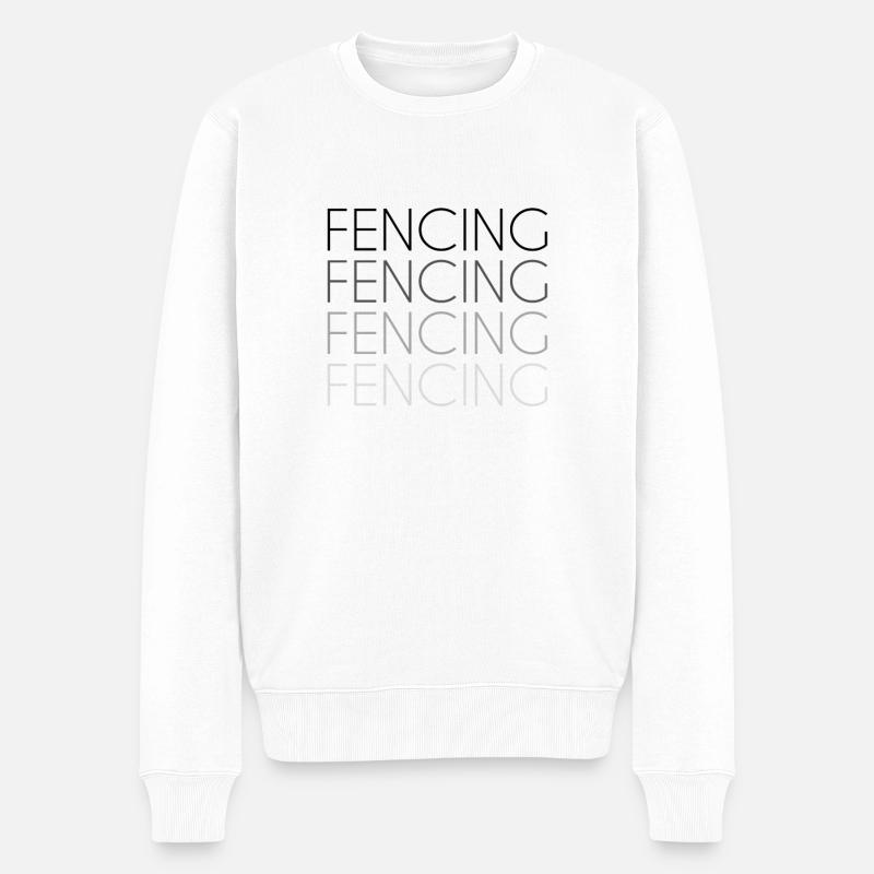 Lettrage d’escrime - Pull Premium bio Homme - blanc