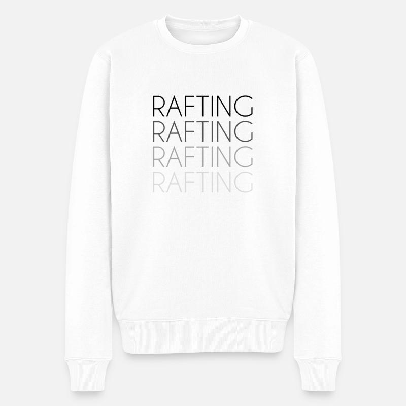 rafting Schriftzug - Männer Premium Bio Pullover - Weiß