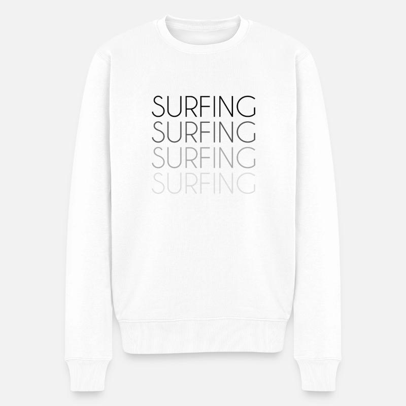 Lettrage de surf - Pull Premium bio Homme - blanc