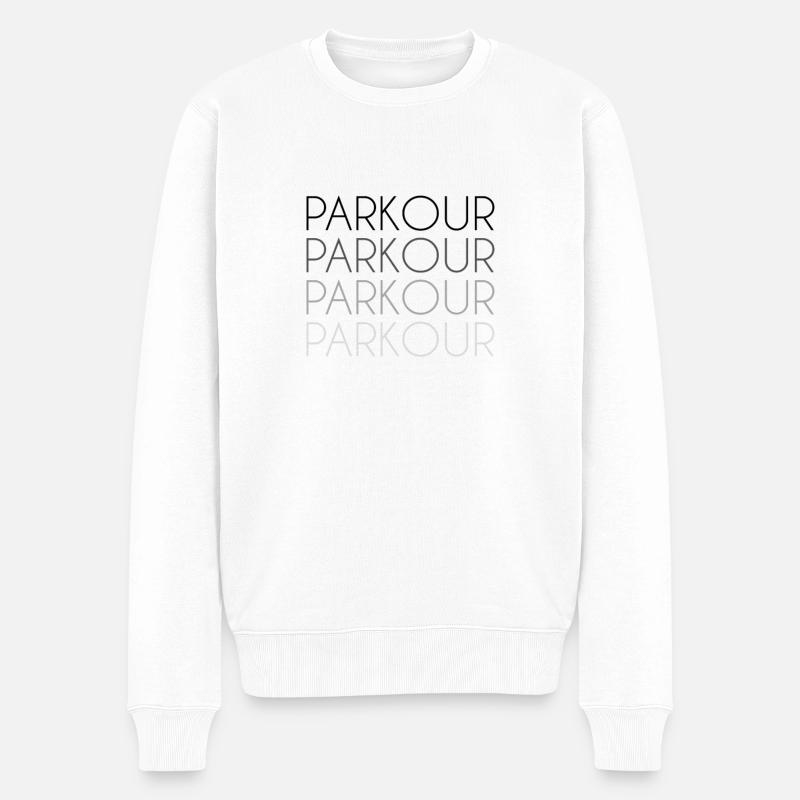 Lettrage Parkour - Pull Premium bio Homme - blanc