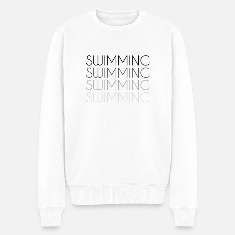 Lettrage de natation - Pull Premium bio Homme - blanc