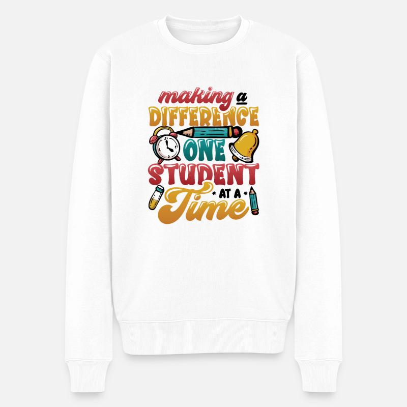 Making a difference - Men's Premium Organic Jumper - white