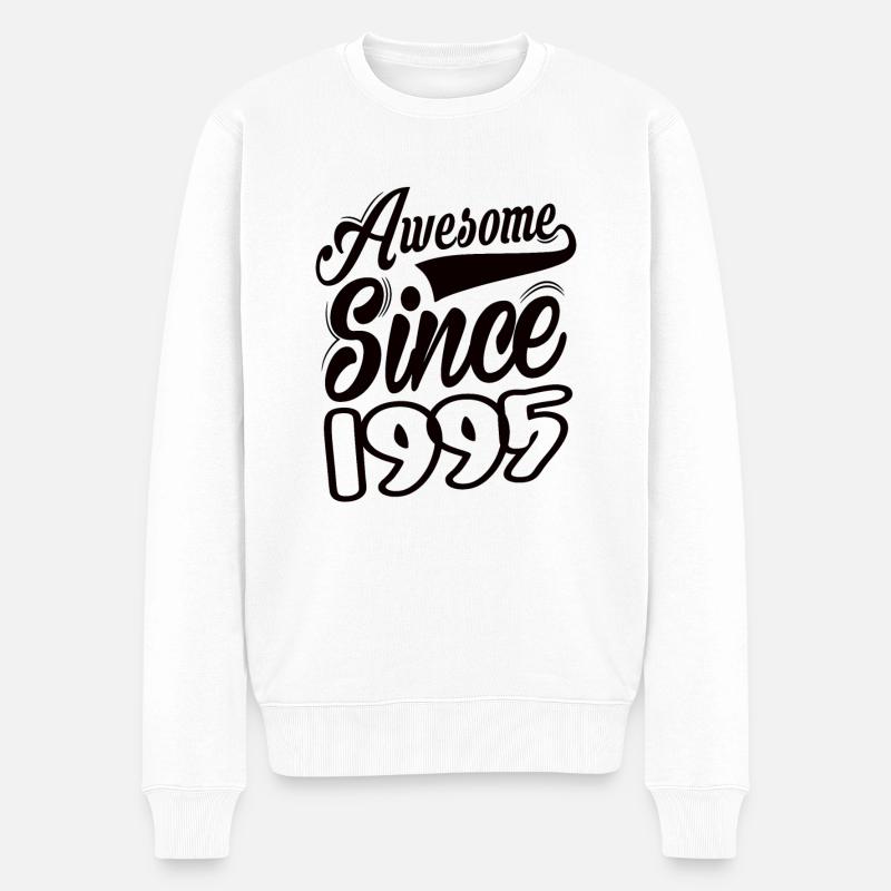 Awesome Since 1995 - Männer Premium Bio Pullover - Weiß