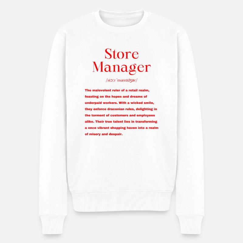 Filialleiter Definition - Männer Premium Bio Pullover - Weiß